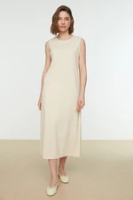 Trendyol Beige Sleeveless Dress With Lining-Underwear