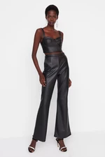 Trendyol Textured Faux Leather Pants