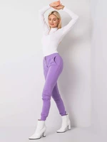 Purple zippered sweatpants