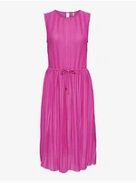 Dark Pink Pleated Dress ONLY Elema - Women