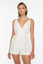 Trendyol White Cat Ladder Detailed Beach Overalls