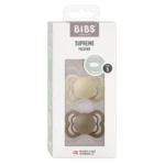 BIBS Supreme Symetrické Cumlíky z prírodného kaučuku - veľkosť 1, Vanilla/Dark Oak 2 ks BIBS Supreme Symetrické Cumlíky z prírodného kaučuku - veľkosť 1, Vanilla/Dark Oak 2 ks