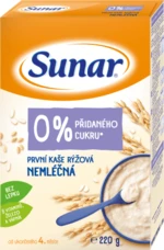 SUNAR prvá kaša ryžová nemliečna 220 g
