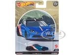 Alpine A110 Blue Metallic and Black with Graphics "Auto Strasse" Series Diecast Model Car by Hot Wheels