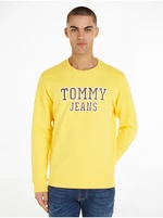 Yellow men's sweatshirt with Tommy Jeans Entry Graphi print