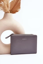Women's grey wallet made of Cudea eco-leather