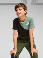 Black-green boys T-shirt Puma Power Cat - Boys