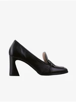 Women's black leather heeled shoes Högl Glenn - Women