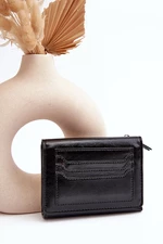Women's wallet made of eco-leather black Joanela