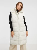 Women's Cream Long Quilted Cardigan Pepe Jeans Mercy - Women