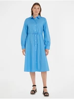 Modré dámské košilové šaty Tommy Hilfiger 1985 - Dámské