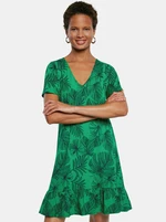 Zelené áčkové šaty Desigual Vest Nadia - Dámské