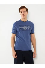 LC Waikiki Crew Neck Short Sleeved Printed Combed Combed Men's T-Shirt.