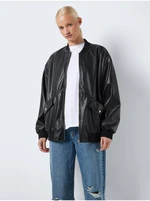 Black Leatherette Oversize Bomber Noisy May Ronja - Women