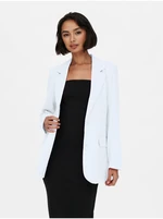 White oversize blazer with linen ONLY Caro - Ladies