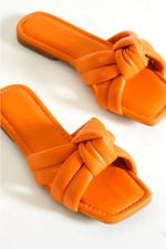 Capone Outfitters Capone Flat Heeled Orange Women's Slippers