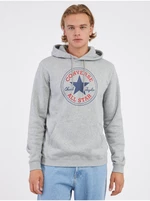 Converse Go-To All Star Patch Grey Unisex Sweatshirt Sweatshirt - Men