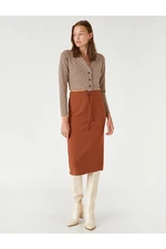 Koton Tie Waist Midi Skirt