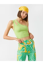 Koton One-Shoulder Window Detailed Crop Tank Top