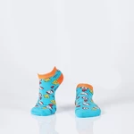 Short sea socks for women with navy patterns