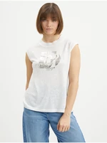 White Women's T-shirt with Pepe Jeans Avis - Women