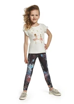 Bas Bleu Girls' leggings SHIMER elastic with comfortable welt