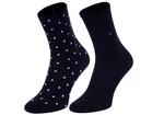 Tommy Hilfiger Woman's 2Pack Socks 100001493003 Navy Blue