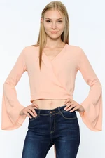 Z6226 DEWBERRY WOMEN'S BLOUSE-POWDER