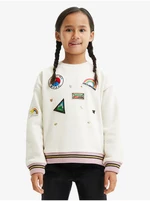 Cream girl's sweatshirt Desigual Verde - Girls