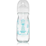 Bebeconfort Emotion Glass White dojčenská fľaša Giraffe 0-12 m 270 ml