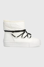 Sněhule Calvin Klein Jeans BOLD VULC FLATF SNOW BOOT WN bílá barva, YW0YW01181