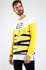 Lafaba Men's Yellow Printed Sweatshirt