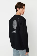 Trendyol Black Men's Oversized Crew Neck Long Sleeves Mystical Printed Sweatshirt with Soft Pillows. Trendyol Black Men's Oversized Crew Neck Long Sleeves Mystical Printed Sweatshirt with Soft Pillows.