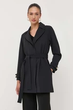 Kabát Marciano Guess dámsky, čierna farba, prechodný, bez zapínania