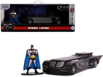 Batmobile with Diecast Batman Figurine "Batman The Animated Series" (1992-1995) TV Series "DC Comics" "Hollywood Rides" Series 1/32 Diecast Model Car