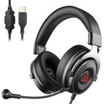 EKSA E900Plus Gaming Headset Virtual 7.1 Surround Sound ENC Noise Reduction Detachable Mic Headphone Gamer for PS4 Lapto