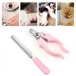 Stainless Steel Pet Nail Clipper Nail File Trimmer With Safety Guard For Dogs And Cats