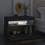 TV Cabinet with LED Lights Gray 23.6"x13.8"x15.7"