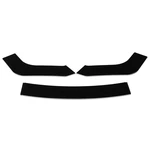 Front Lip Chin Bumper Protector Body Kits Black with White Line Fits Universal Car Bumper Exterior Body Accessories