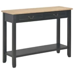 Console Table Black 43.3"x13.7"x31.4" Wood