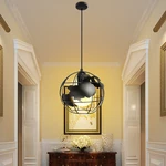 20X20CM Retro Iron E27 Chandeliers Industrial Pendant Light Ceiling Hanging Lamp for Living Dining Room