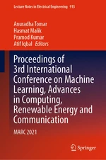 Proceedings of 3rd International Conference on Machine Learning, Advances in Computing, Renewable Energy and Communication