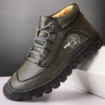 Men Genuine Leather Non-slip Soft Casual Ankle Boots