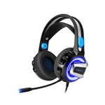 PHOINIKAS H-4 Gaming Headset Dazzling Optical Headphone 50MM Drive Unit 360° Free Bending Soft Rubber Microphone 3.5mm S
