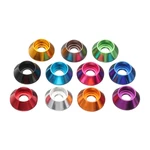 Suleve™ M6AN1 10Pcs M6 Cup Head Hex Screw Gasket Washer Nuts Aluminum Alloy Multicolor