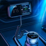 Baseus Car bluetooth 5.0 FM Transmitter 2-Port USB Charger QC3.0 Quick Charge Digital Display bluetooth Audio Adapter Ca
