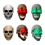Halloween Mask Demon Skull Headgear Mask Zombie Ghost Skeleton Headgear Skull Head Jaw Movable Light Mask