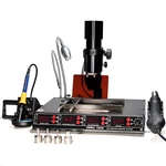 YIHUA 1000B 110V/220V 4 in 1 Infrared Bga Rework Station SMD Hot Air Spear+75W Soldering Irons+540W Preheating Station