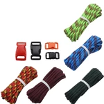 5Pcs/Set Outdoor EDC DIY Paracord Parachute Rope Cord Lanyard Survival Bracelet Knit Weaving Toos Kit With Buckle