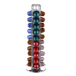 360° Rotating 40 Capsule Coffee Cup Pod Holder Tower Stand Rack for Nespresso